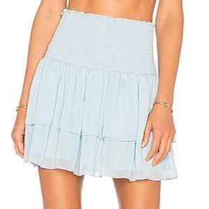 Lovers + Friends Flounce Skirt in Baby Blue